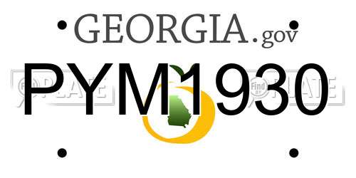 PYM1930 Georgia License Plate