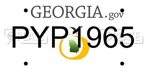 PYP1965 Georgia License Plate
