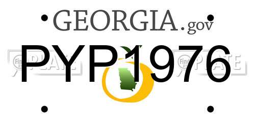 PYP1976 Georgia License Plate