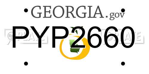 PYP2660 Georgia License Plate