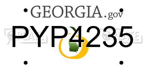 PYP4235 Georgia License Plate