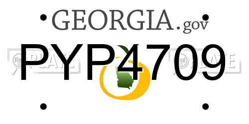 PYP4709 Georgia License Plate