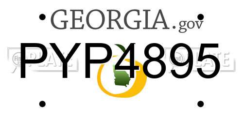 PYP4895 Georgia License Plate