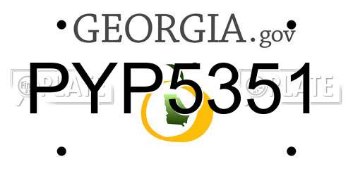 PYP5351 Georgia License Plate