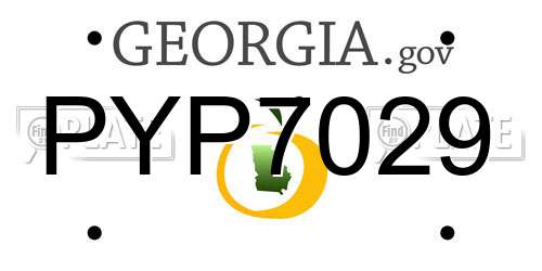 PYP7029 Georgia License Plate