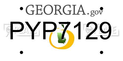 PYP7129 Georgia License Plate