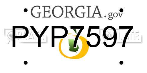 PYP7597 Georgia License Plate