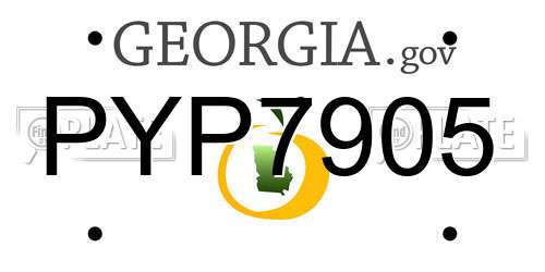 PYP7905 Georgia License Plate