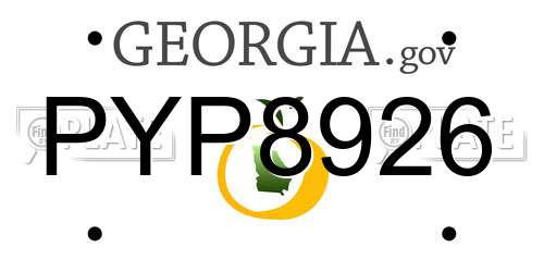 PYP8926 Georgia License Plate