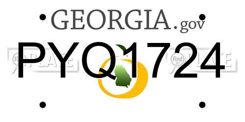 PYQ1724 Georgia License Plate