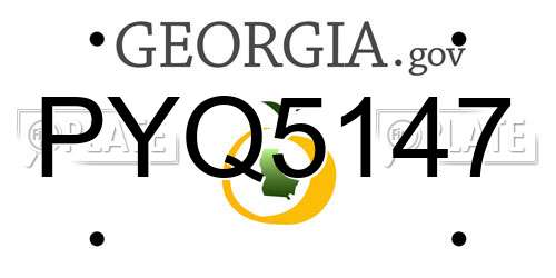 PYQ5147 Georgia License Plate