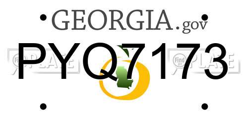 PYQ7173 Georgia License Plate