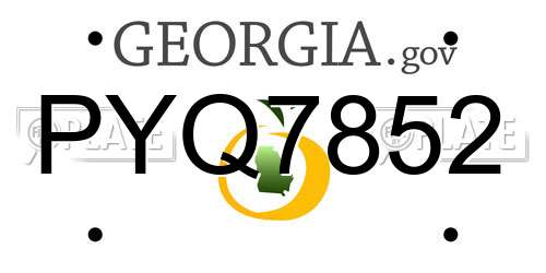 PYQ7852 Georgia License Plate
