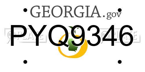PYQ9346 Georgia License Plate