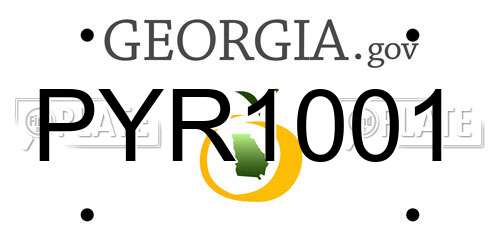 PYR1001 Georgia License Plate