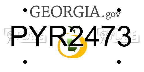 PYR2473 Georgia License Plate