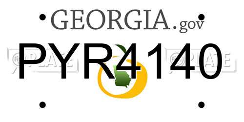 PYR4140 Georgia License Plate