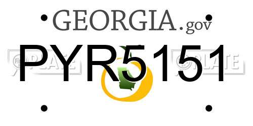 PYR5151 Georgia License Plate
