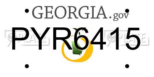 PYR6415 Georgia License Plate