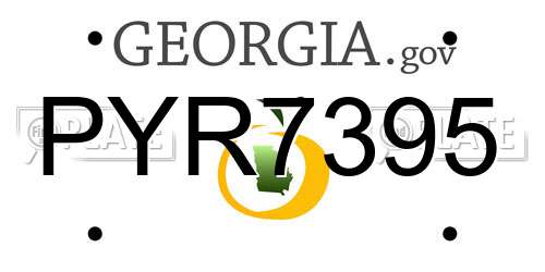 PYR7395 Georgia License Plate