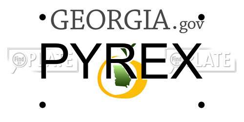 PYREX Georgia License Plate