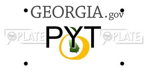 PYT Georgia License Plate