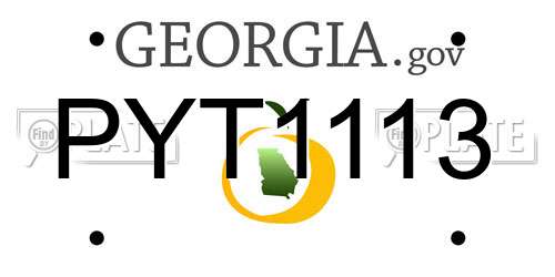 PYT1113 Georgia License Plate