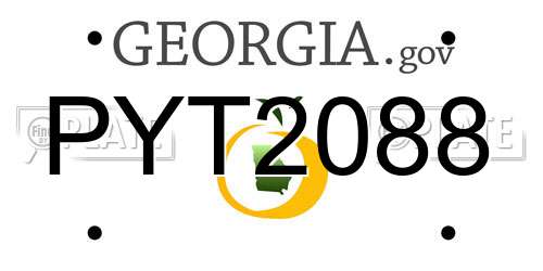 PYT2088 Georgia License Plate
