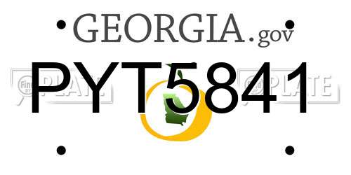 PYT5841 Georgia License Plate