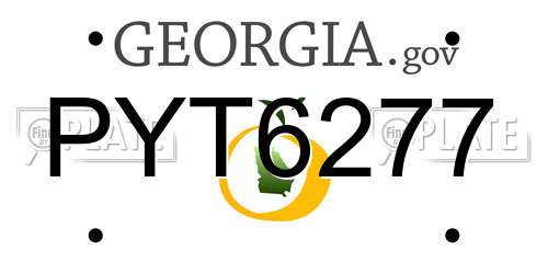 PYT6277 Georgia License Plate