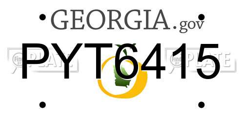PYT6415 Georgia License Plate
