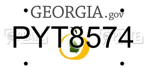 PYT8574 Georgia License Plate
