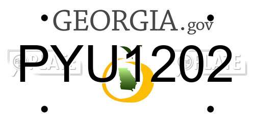 PYU1202 Georgia License Plate