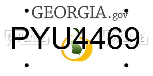 PYU4469 Georgia License Plate