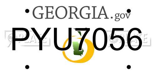 PYU7056 Georgia License Plate