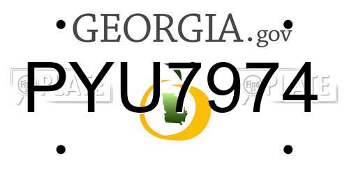 PYU7974 Georgia License Plate