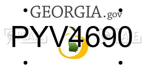 PYV4690 Georgia License Plate
