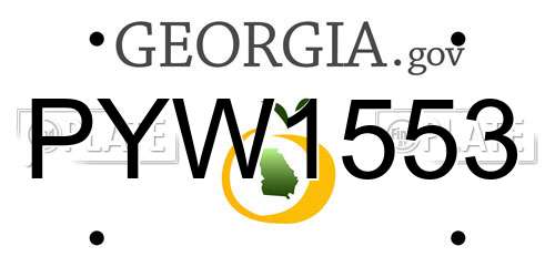PYW1553 Georgia License Plate