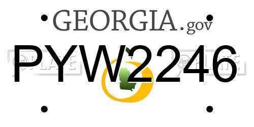 PYW2246 Georgia License Plate