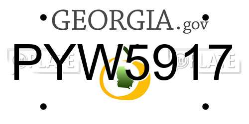 PYW5917 Georgia License Plate