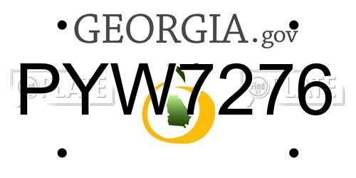 PYW7276 Georgia License Plate