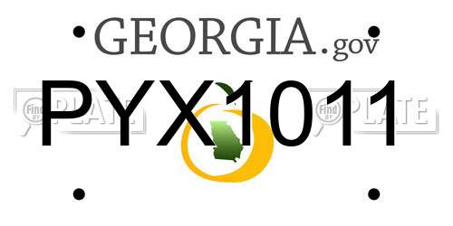 PYX1011 Georgia License Plate
