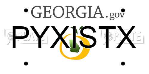 PYXISTX Georgia License Plate