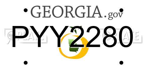 PYY2280 Georgia License Plate