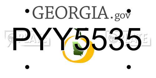 PYY5535 Georgia License Plate