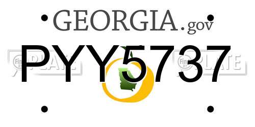 PYY5737 Georgia License Plate