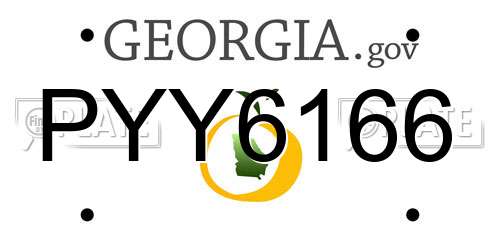 PYY6166 Georgia License Plate