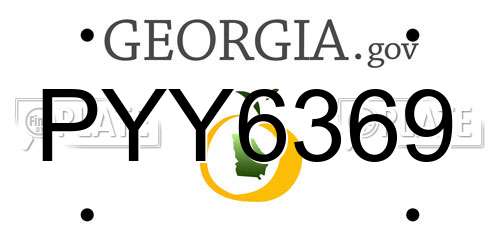 PYY6369 Georgia License Plate
