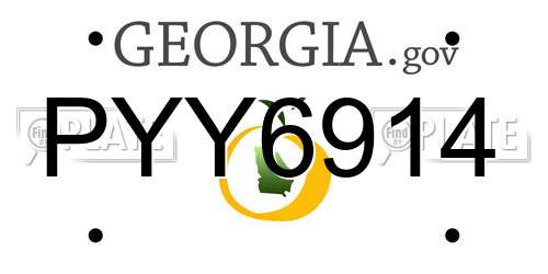 PYY6914 Georgia License Plate