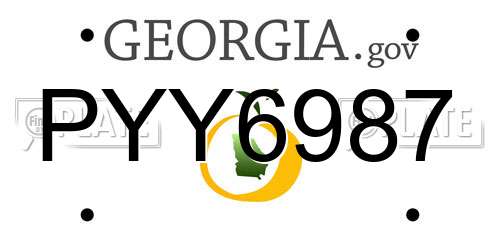 PYY6987 Georgia License Plate